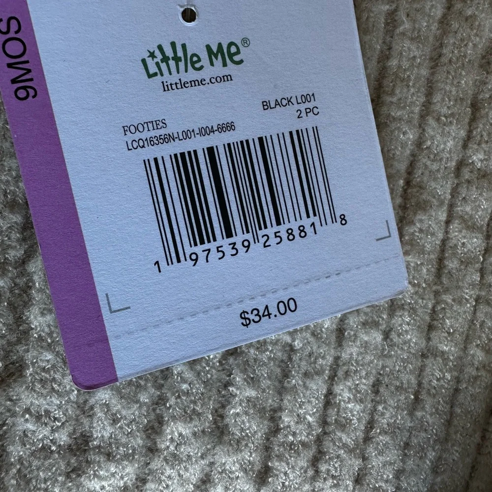 NWT Little Me Baby Footed Pajama Set 👶✨